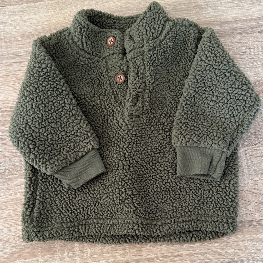Carter's Forest Green Sherpa Pullover